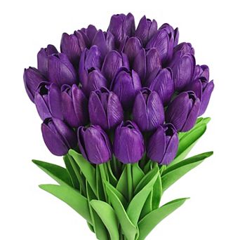 Artificial Tulip Flowers Real Touch Faux Floral Arrangements Decorations