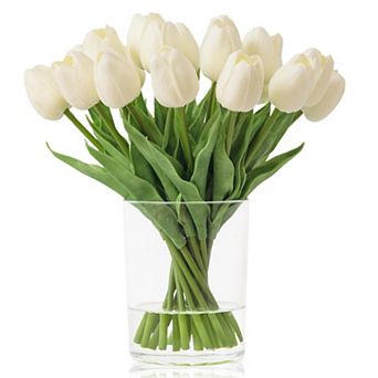 Tulip Artificial Flower Vase Centerpiece Decor