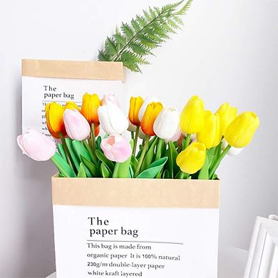 Artificial Tulips Real Touch Faux Flowers Bouquet