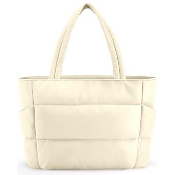 Women Puffer Tote Multi-Pocket Quilted Handbag