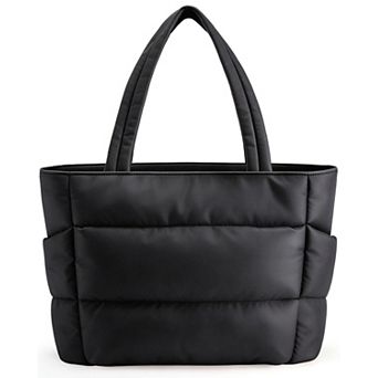 Women Puffer Tote Multi-Pocket Quilted Handbag