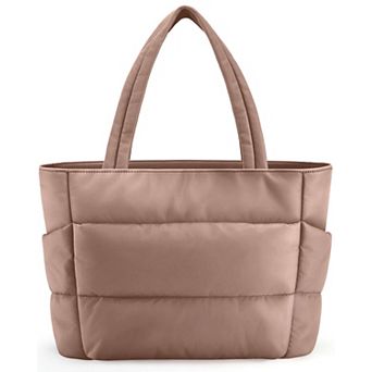 Women Puffer Tote Multi-Pocket Quilted Handbag