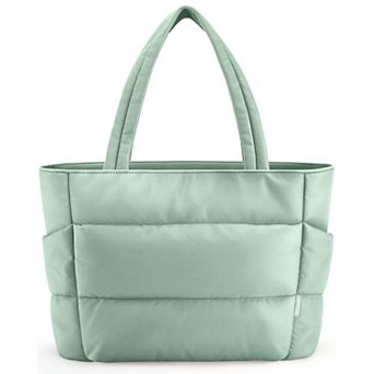 Women Puffer Tote Multi-Pocket Quilted Handbag