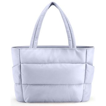 Women Puffer Tote Multi-Pocket Quilted Handbag