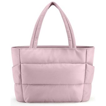 Puffer Tote Bag Women Quilted Multi-Pocket Travel Gym