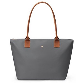 Nylon Tote Bag Dual Use Handbag and Shoulder Bag Zipper Closure Foldable