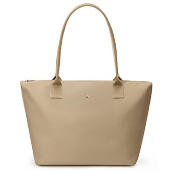 Nylon Tote Bag Dual Use Handbag and Shoulder Bag Zipper Closure Foldable