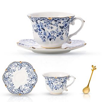 Country Roses Tea Cup Saucer Set Vintage Women Parties