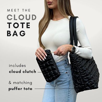 Cloud Tote Bag Puffer Quilted Shoulder Puffy Insert Pouch Women