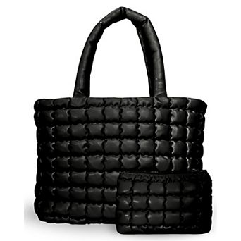 Cloud Tote Bag Puffer Quilted Shoulder Puffy Insert Pouch Women