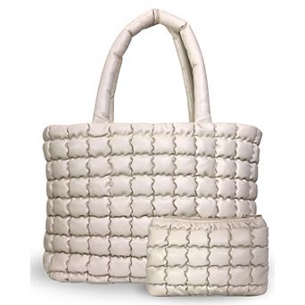 Cloud Tote Bag Puffer Quilted Shoulder Puffy Insert Pouch Women