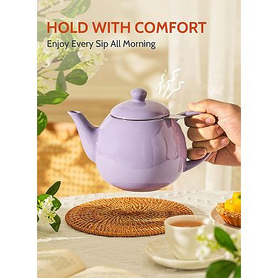 Teapots For Tea Porcelain Pot With Removable Stainless Steel Infuser Pots Loose