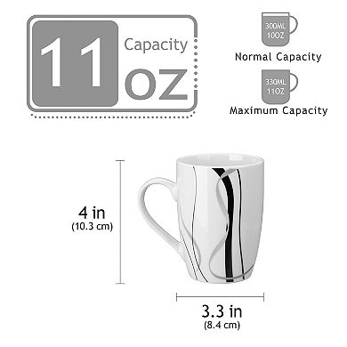 Floral Ceramic Coffee Cup Set