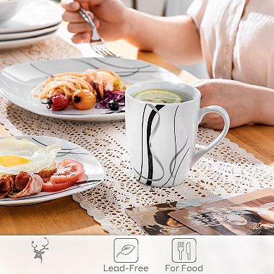 Floral Ceramic Coffee Cup Set
