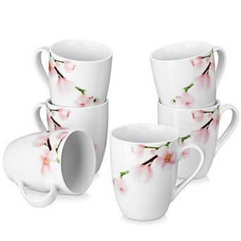 Floral Ceramic Coffee Cup Set