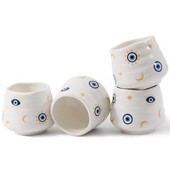 Evil Eye Ceramic Espresso Cups Set