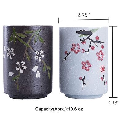 Floral Ceramic Tea Cup Set