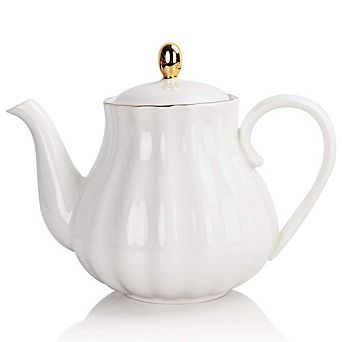 Royal Teapot Ceramic Stainless Steel Infuser Blooming Loose Leaf