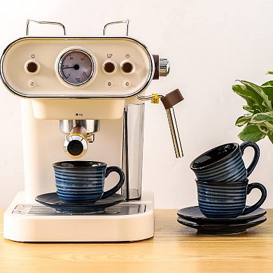 Espresso Cups With Saucers Ceramic Coffee Mugs Cappuccino Cup For Shots Tea