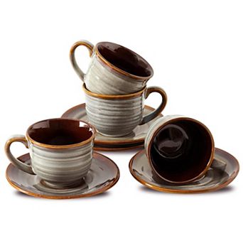 Espresso Cups With Saucers Ceramic Coffee Mugs Cappuccino Cup For Shots Tea