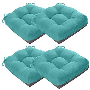 Memory Foam Chair Cushions Set 4 Non-Slip 15.5"x4"
