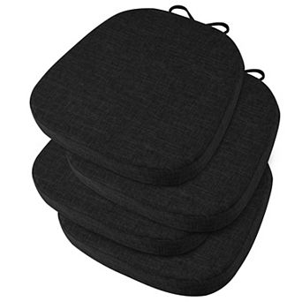 14x14 Metal Chair Cushions Set of 4 Non Slip Thick Pads with Ties