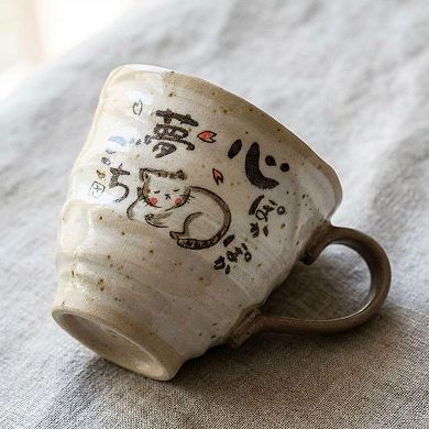 Cat Mug Handmade Ceramic Coffee Tea Cup