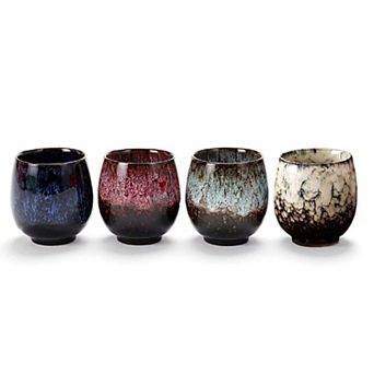 Jianzhan Ceramic Teacup Kung Fu Tea Set Coffee Cup Yerba Mate Cup Set Of 4 Colors