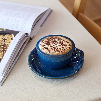 Cappuccino Cups Saucers Set Ceramic Coffee Cup Embossed