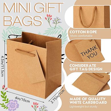 Gift Bags Paper Handles Tags Party Favor