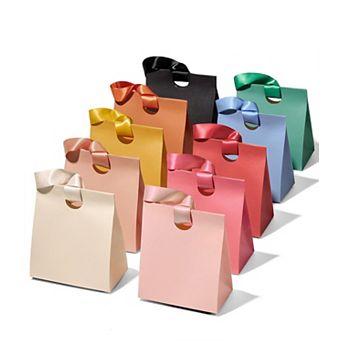Paper Gift Bags Ribbon Handles 10 pc Party Favors Wrap