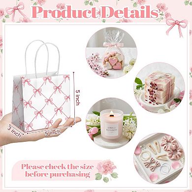 Mini Floral Gift Bags With Handles Tissue Paper