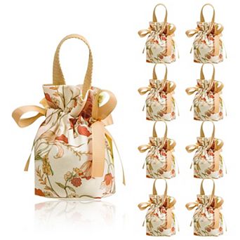 Floral Canvas Gift Bags With Handles