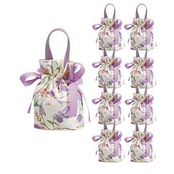 Floral Canvas Gift Bags With Handles