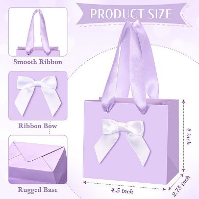 Mini Gift Bags With Bow Ribbon Handle For Party Favor