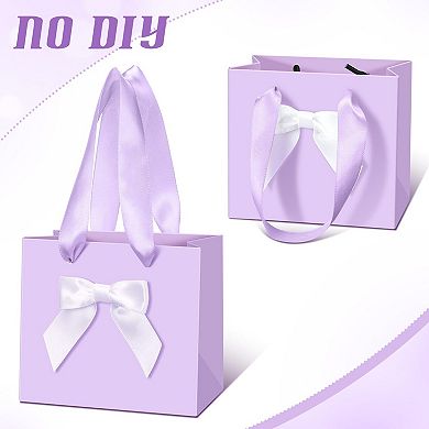 Mini Gift Bags With Bow Ribbon Handle For Party Favor