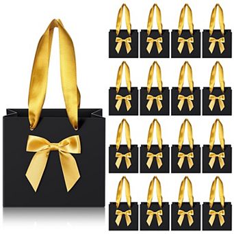 Mini Gift Bags With Bow Ribbon Handle For Party Favor
