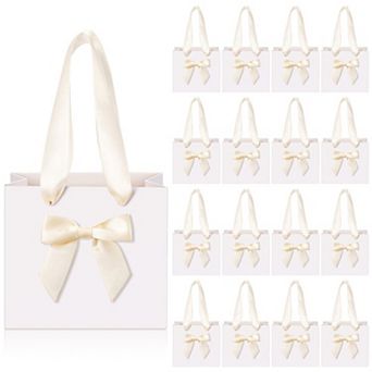 Mini Gift Bags With Bow Ribbon Handle For Party Favor