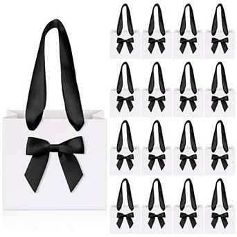 Mini Gift Bags With Bow Ribbon Handle For Party Favor
