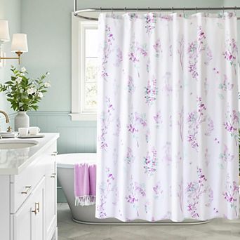 Nautical Stall Shower Curtain Waterproof Fabric Bath Set Hooks