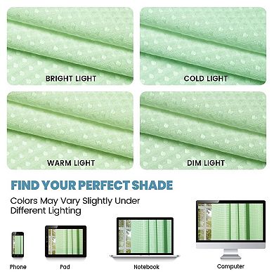 No Hook Waffle Shower Curtain Snap Liner Set