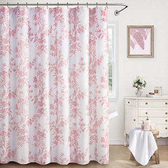 Vintage Floral Cotton Shower Curtain