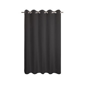 Fabric Shower Curtain Waterproof Washable Hotel Style Built-in Hooks-Free