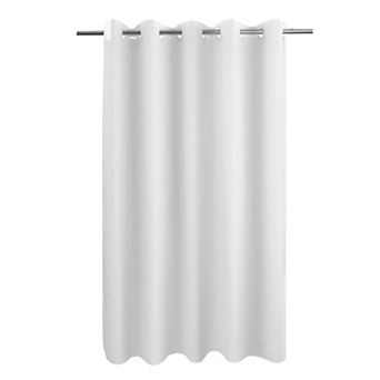 Fabric Shower Curtain Waterproof Washable Hotel Style Built-in Hooks-Free