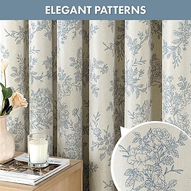 Linen Textured Shower Curtain with Metal Hooks