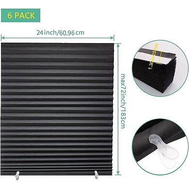Paper Cordless Pleated Blackout Shade 24" x 72"