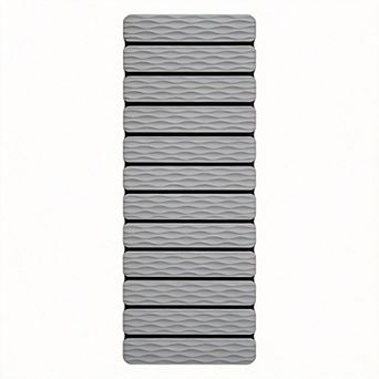 Foldable Stone Bath Mat Fast Drying Grooved Surface Non-slip Base