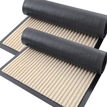Front Door Mat Indoor Outdoor Entrance Waterproof Heavy Duty Low Profile Welcome Floor Mats Entry