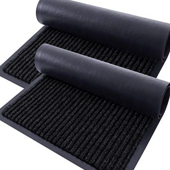 Front Door Mat Indoor Outdoor Entrance Waterproof Heavy Duty Low Profile Welcome Floor Mats Entry