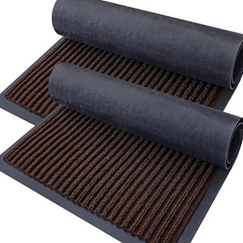 Front Door Mat Indoor Outdoor Entrance Waterproof Heavy Duty Low Profile Welcome Floor Mats Entry